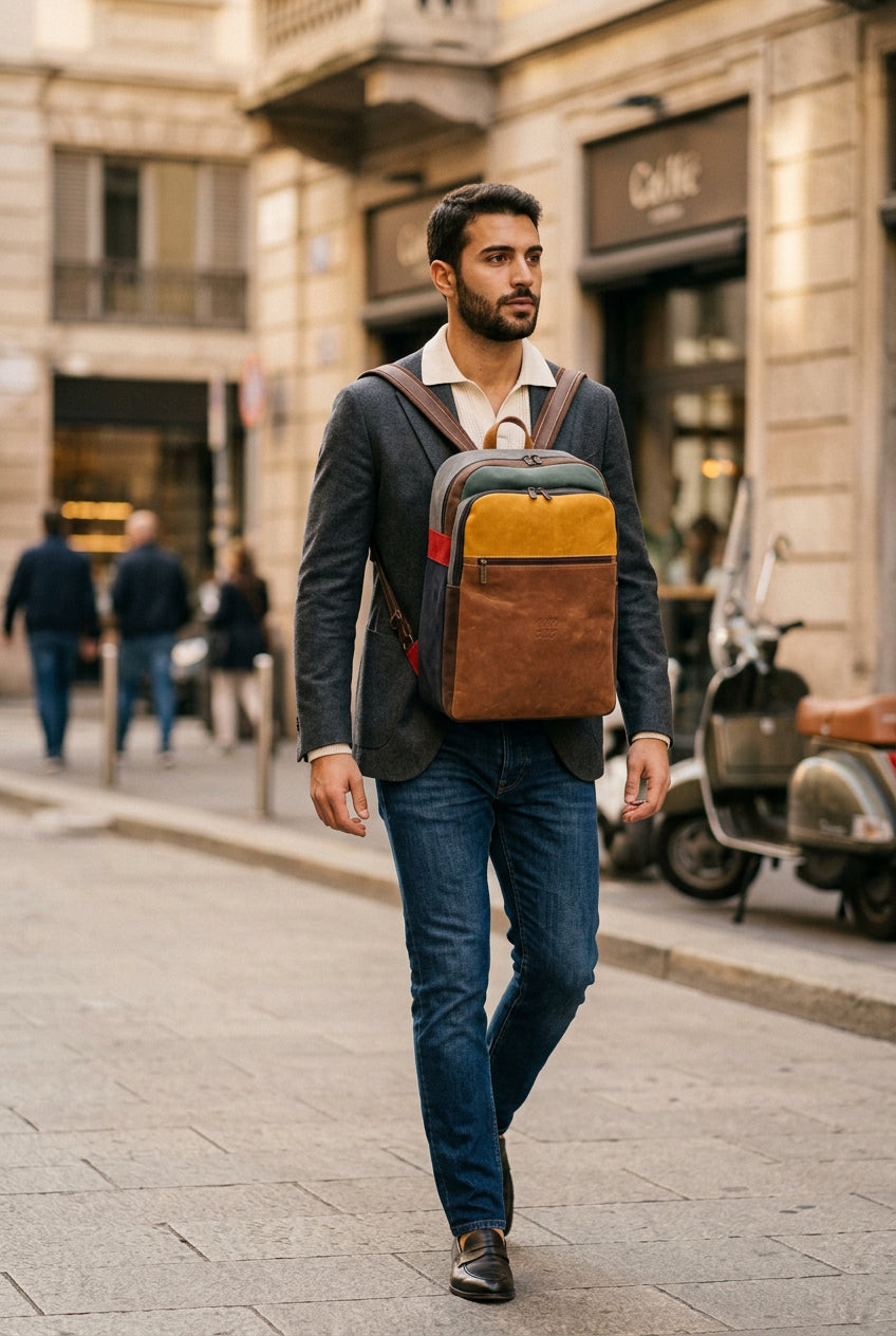 Bartolomeo mochila de cuero PelleCONTROpelle