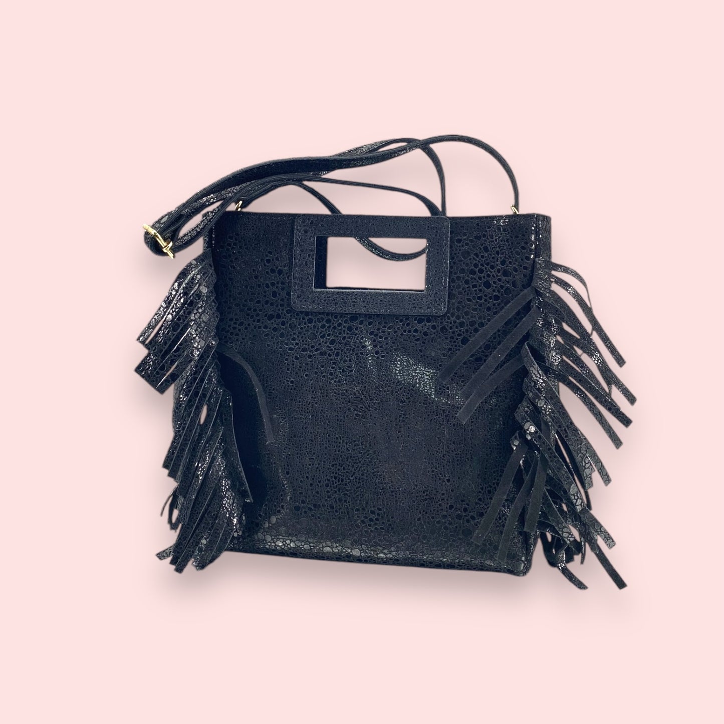 Dylan borsa pelle con frange