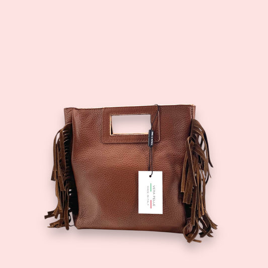 Dylan borsa pelle con frange